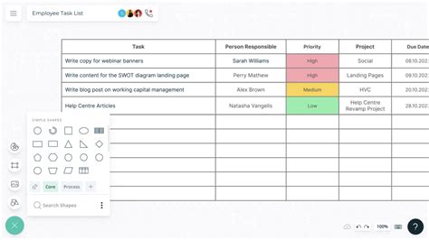 Employee Task List Template Work Management Creately Creately