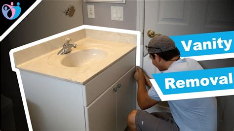 How To Remove A Bathroom Vanity Bathroom Remodel Youtube