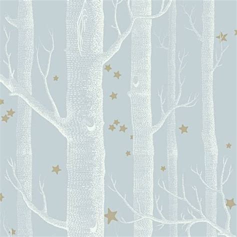 Cole And Son Woods And Stars Wallpaper Pale Blue