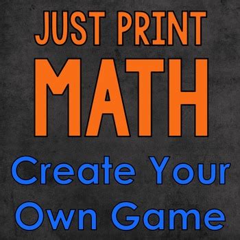 Building your own jeopardy template easy. Make Your Own Math Game Project {Just Print} by The ...