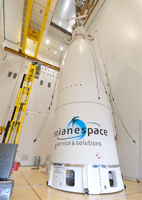 Esa Ariane 5 Fairing Ready For Msg 3 Encapsulation