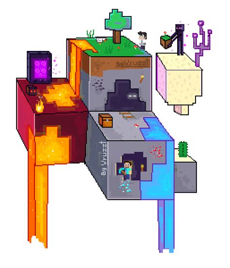 Celebrating 10 Years By Vruzzt On Deviantart Minecraft Drawings