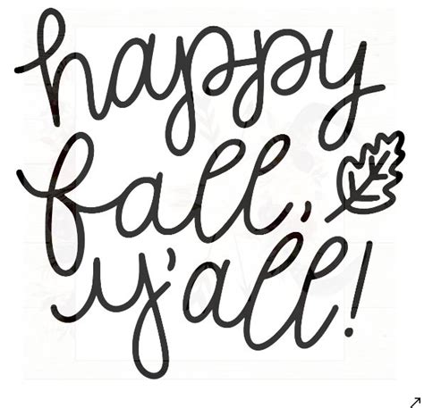 Happy Fall Yall Svg Fall Svg Fall Svg Files Fall Sign Svg Etsy