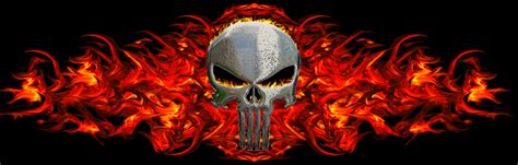 Punisher Skull Rear Window Graphic Custom Vinyl Graphics