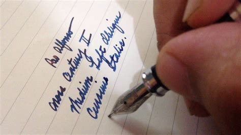 Writing Sample Of Left Oblique Cursive Italic Nib Youtube