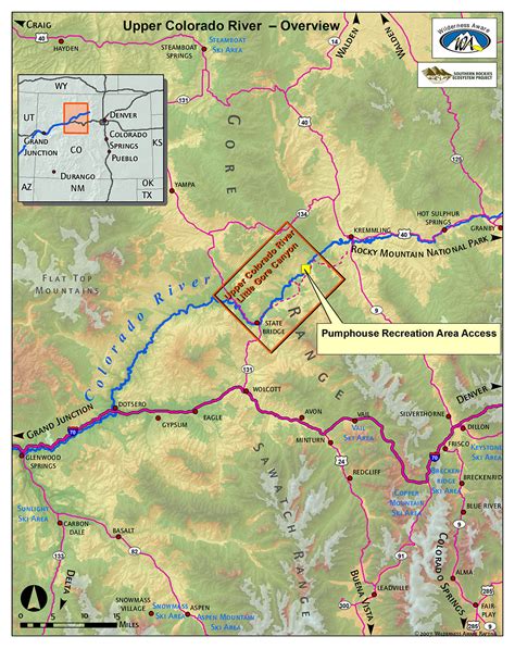 Upper Colorado River Map Little Gore Canyon