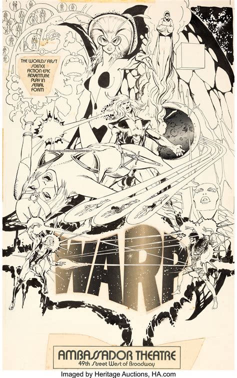 Neal Adams Warp Play Poster Illustration Original Art