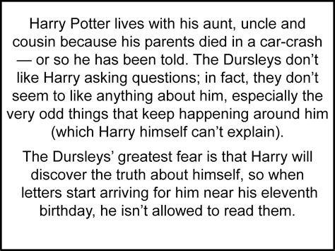 this is the synopsis of harry potter that was rejected by 12 publishers