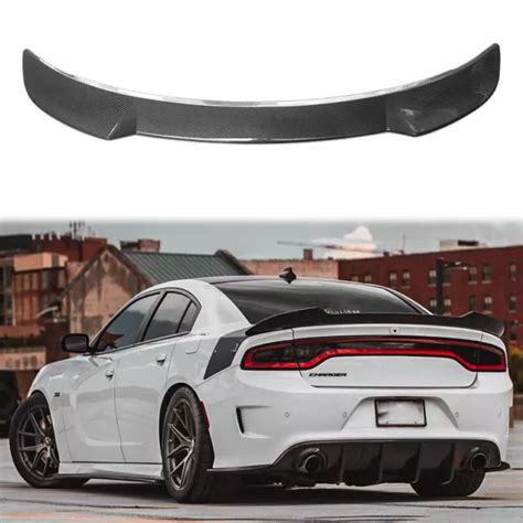 For 2011 2023 Dodge Charger Srthellcat Style Rear Spoiler Carbon Fiber