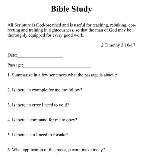 5 Best Free Printable Bible Study Questions