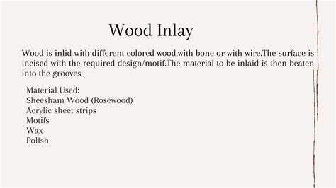 Wood Inlay Craft On Behance