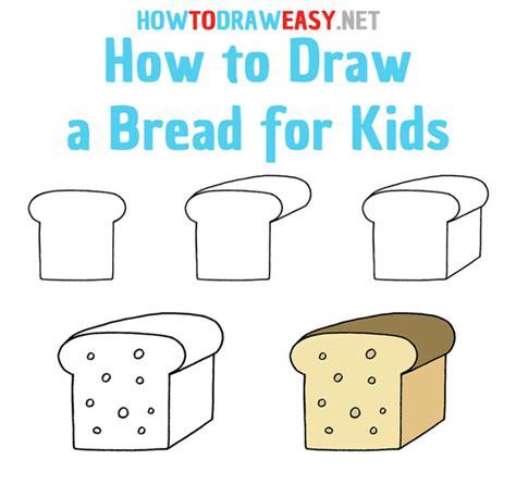 How To Draw A Bread For Kids How To Draw Easy