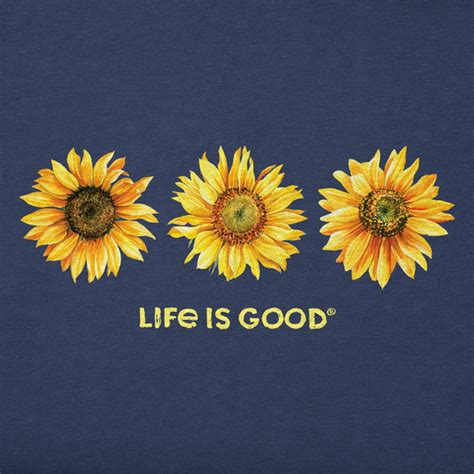 women s 3 daisies long sleeve crusher tee life is good® official site