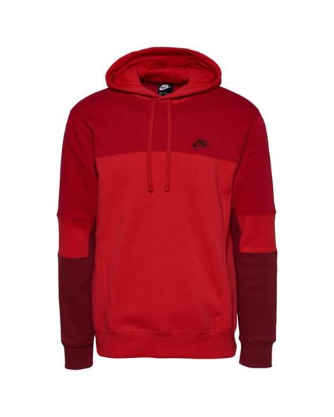 Nike Fleece Snl Colorblock Hoodie In Red For Men Lyst