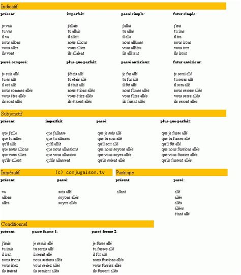 Conjugation Du Verbe Aller Learn French French Grammar French