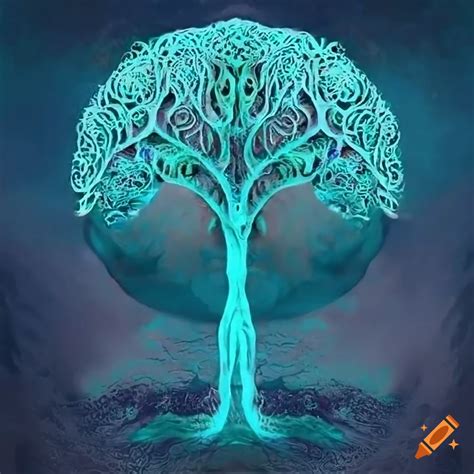 Turquoise Tree Of Life Artwork For Business Use