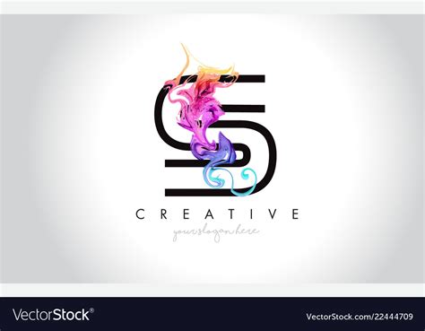 S Vibrant Creative Leter Logo Design With Vector Image