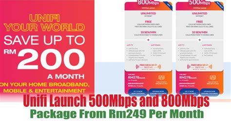 Unifi begins to offer 500mbps and 800mbps plans price starts at rm 249 lowyat net. Unifi Launch 500Mbps and 800Mbps Package From Rm249 Per ...