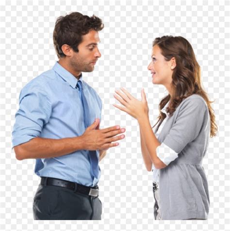 Network Consulting Two People Talking To Each Other Hd Png Download