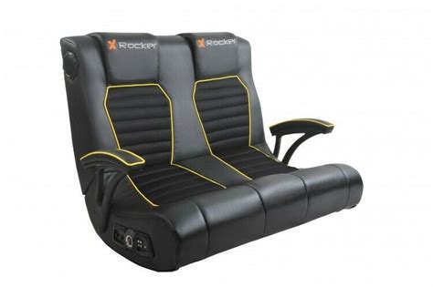Gaming Chair Yellow Head to Head 2 Seater Rocker with 2 ...