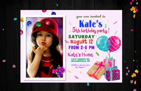 Birthday Invitations For Girls 5th Birthday Invitations For Girls