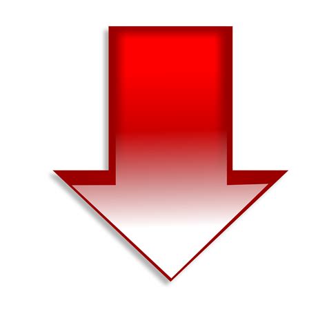 Down Arrow Red Symbol Sign Png Picpng