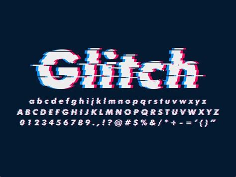 Modern Glitch Font Effect | Glitch font, Word fonts, Glitch