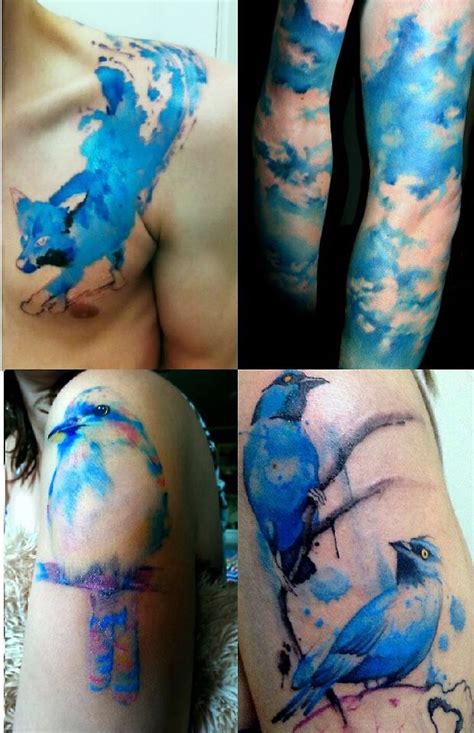 Beauty Of Blue Watercolor Tattoos Tattoos Watercolor Tattoo