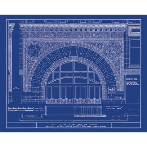 Former Chicago Stock Exchange Blueprint Architecture Blueprints