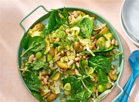 Witlof Aardappelsalade Met Cannelinibonen Spinazie En Druiven Recept