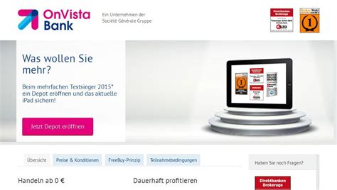 The purchase of onvista ag is a growth acquisition, says arno walter, ceo of comdirect bank ag. OnVista Bank feiert 15 Jahre Tätigkeit als Online Broker ...