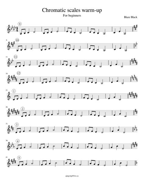 Chromatic Scales Warm Up Sheet Music For Trumpet Download Free In Pdf