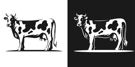 Dairy Cow Silhouette Vector All About Cow Photos