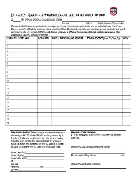 Official Waiver Fill Online Printable Fillable Blank