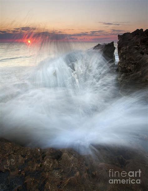Blowing Rocks Sunrise Explosion By Mike Dawson Sunrise Waterscape