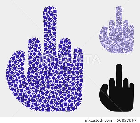 Asshole Finger Icon Mosaics of Squares and Circles 插圖素材 PIXTA圖庫
