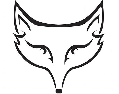 Fox Face Outline Coloring Pages