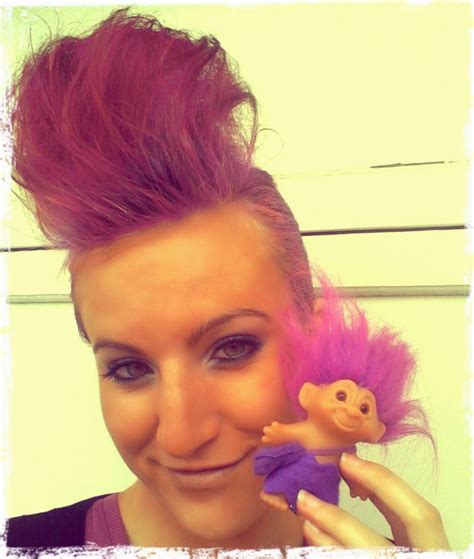 Synthetic hair can be found on many varieties and makes of troll dolls. Polychrome: Troll Doll Makeup and Hair