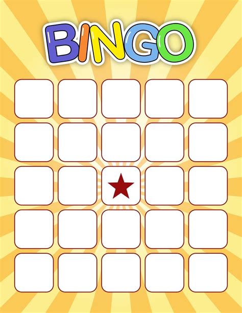 Printable Blank Bingo Templates In 2023 Bingo Template Bingo Blank