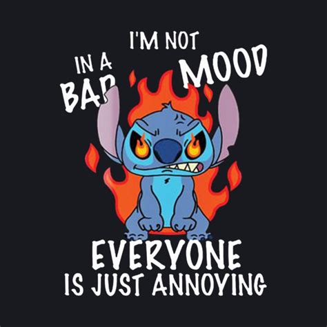 Im Not In A Bad Mood Everyone Is Just Annoying Stitch Baseball T