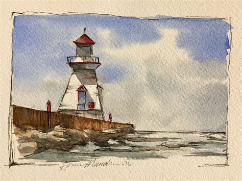 Watercolor Lighthouse Lighthouse Paintings Painting Lighthouse Art