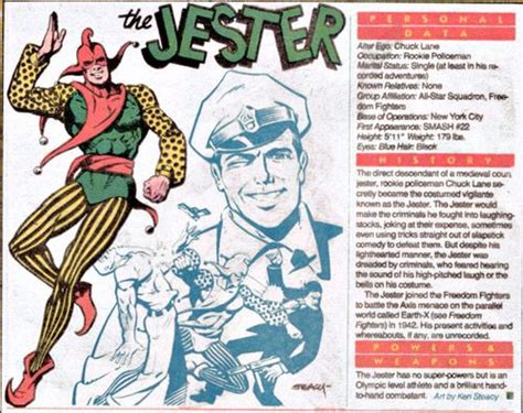Whos The Jester Marvel Comics Vintage Retro Comic Art Jester