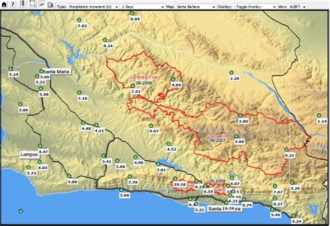 Santa Barbara County Rainfall And Reservoir Summary