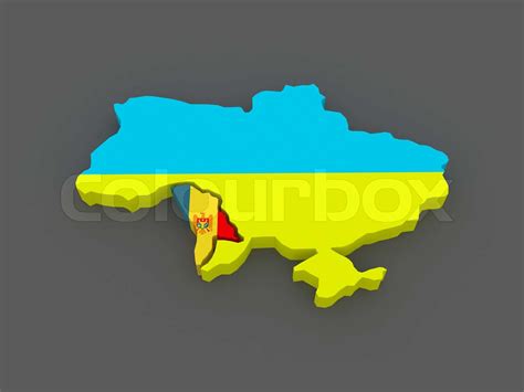 Moldova And Ukraine Map Stock Image Colourbox