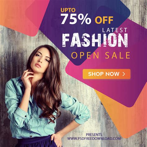 free fashion clothes banner psd psd free download