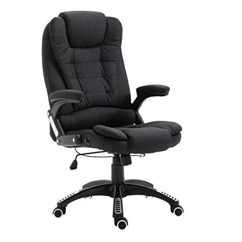 Cherry Tree Furniture Executive Recline Extra Padded Office Chair Standard Mo17 Black Fabric
