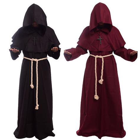 Buy Free Shipping Monk Hooded Robes Cloak Cape Friar