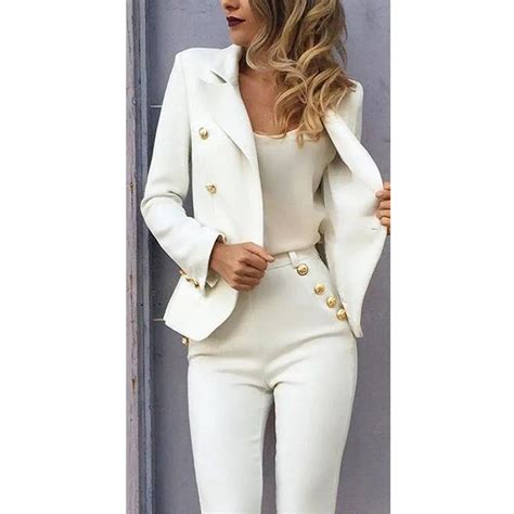 New Womens Suits Blazer With Pant Women Business Suits Formal Office