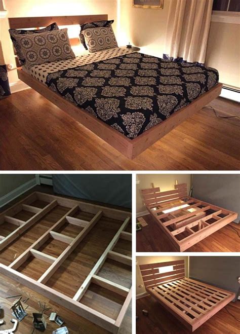 21 Awesome Diy Bed Frames You Can Totally Make Floating Bed Diy Diy