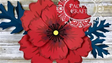 Decoración fácil para todo tipo de eventos. AMAPOLA GIGANTE | FLORES DE PAPEL | MOLDES GRATIS | HOW TO ...